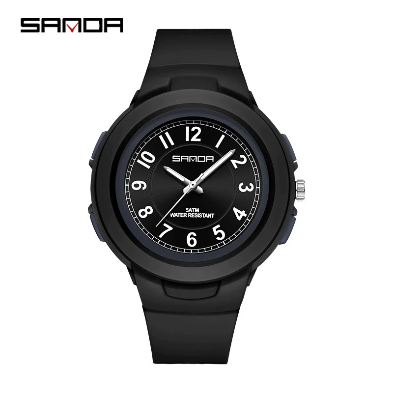 Casual Quartz Watch For Men And Women Abs Case Tpu Strap Stainless Steel Buckle Acrylic Mirror Round Dial Spiral Crown Pin Buckle - Image 3