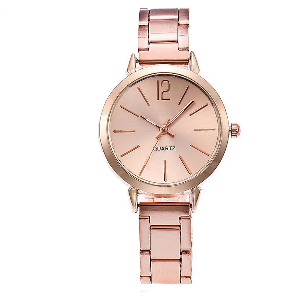 Casual Universal Quartz Watch With Plastic Case Iron Belt And Stainless Steel Buckle Round Dial - Image 6