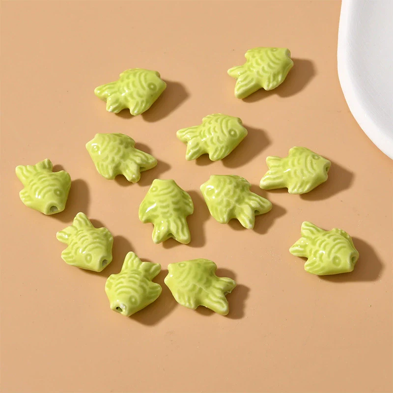 Ceramic Small Fish Straight Hole Beads Handmade Diy Material For Bracelet Necklace Earring Accessories - Image 5