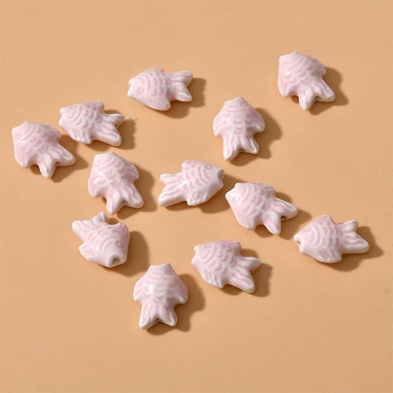 Ceramic Small Fish Straight Hole Beads Handmade Diy Material For Bracelet Necklace Earring Accessories - Image 6