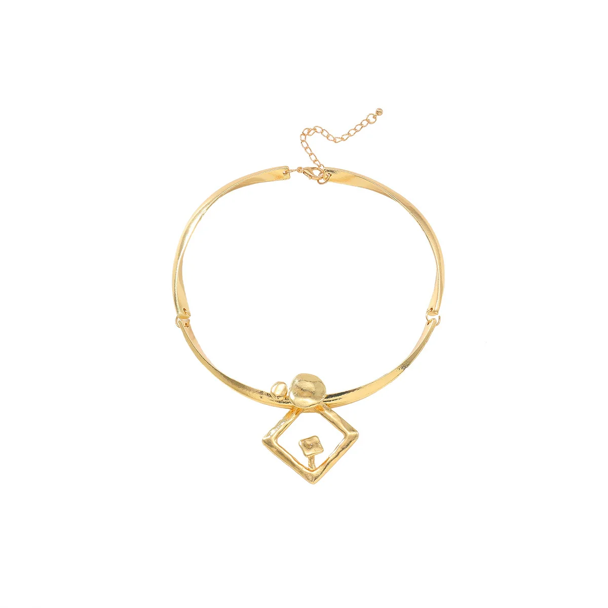 Choker Alloy Geometric Round Electroplating Women's Hiphop Punk Retro Exaggerated - Image 4