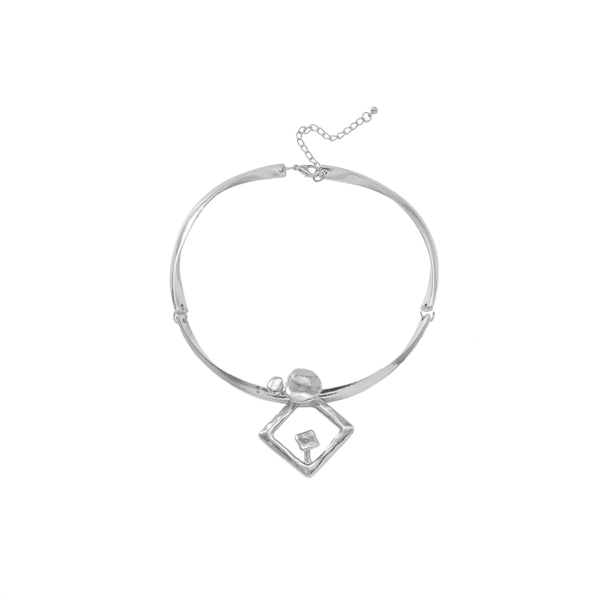 Choker Alloy Geometric Round Electroplating Women's Hiphop Punk Retro Exaggerated - Image 5