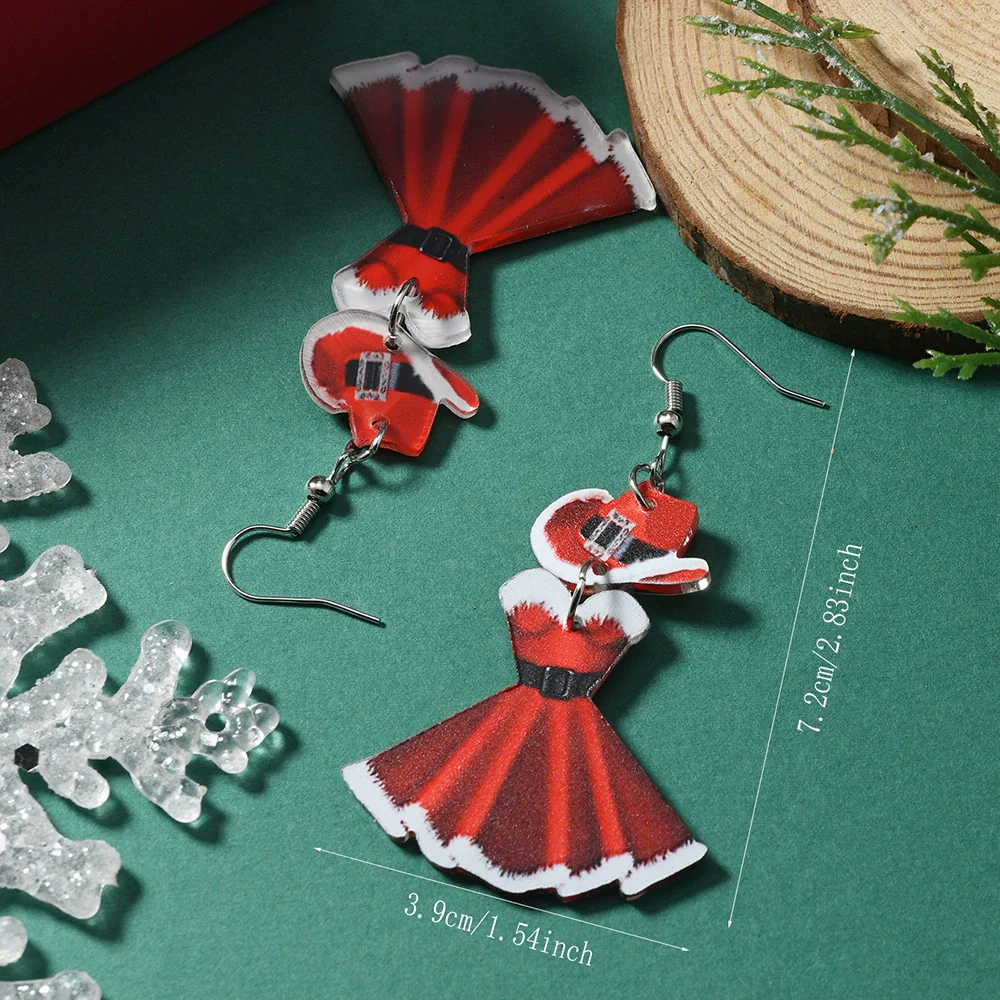 Christmas Carnival Party Elegant Fashion Acrylic Doublesided Earrings - Image 10