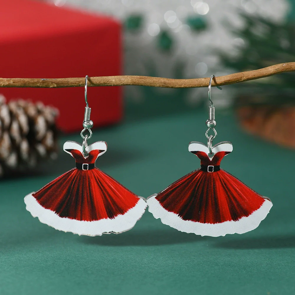 Christmas Carnival Party Elegant Fashion Acrylic Doublesided Earrings - Image 4