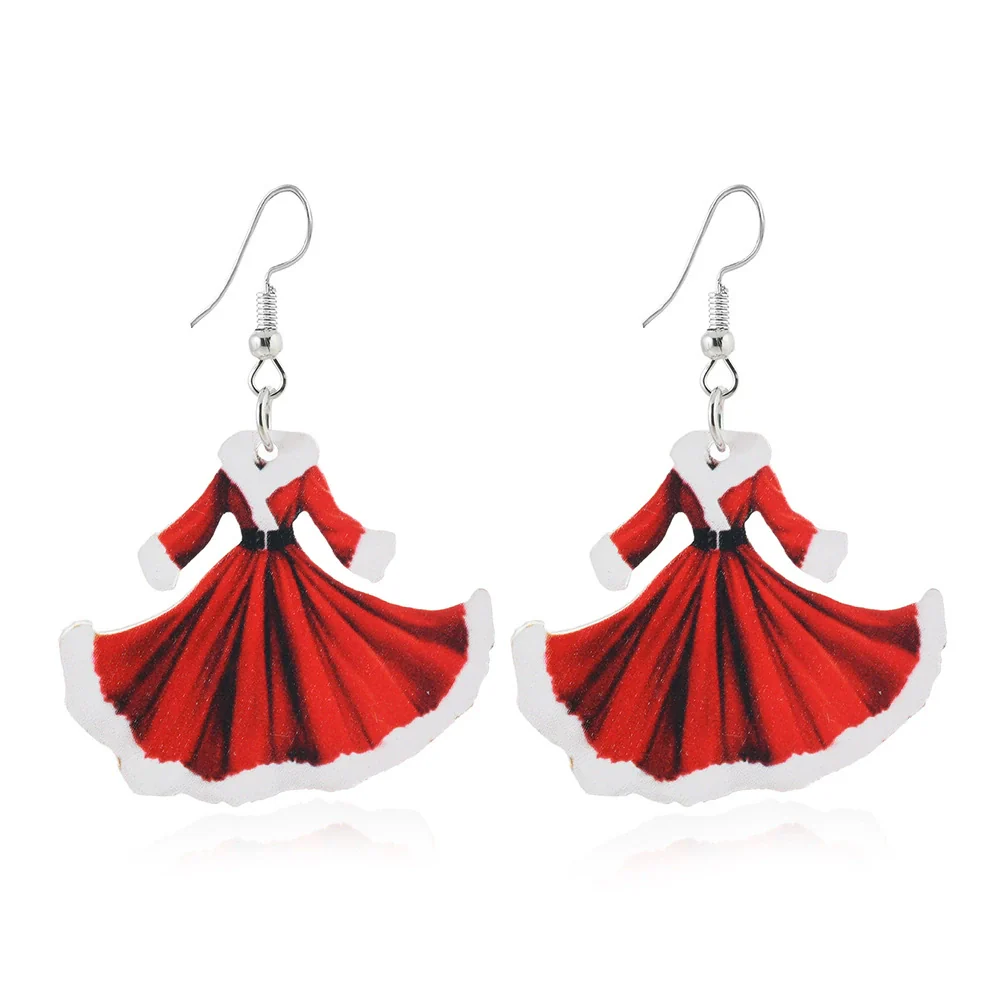 Christmas Carnival Party Elegant Fashion Acrylic Doublesided Earrings - Image 5
