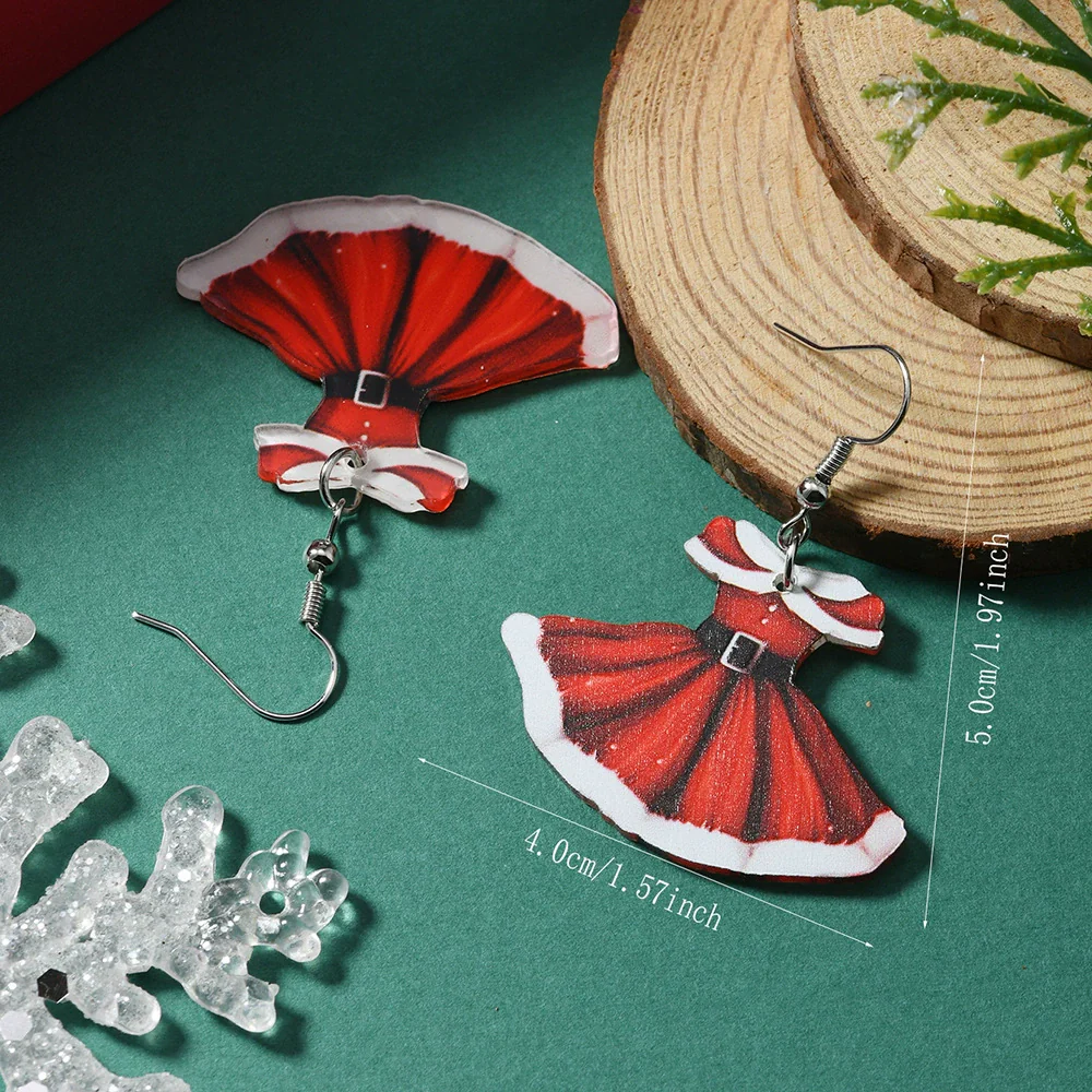Christmas Carnival Party Elegant Fashion Acrylic Doublesided Earrings - Image 6