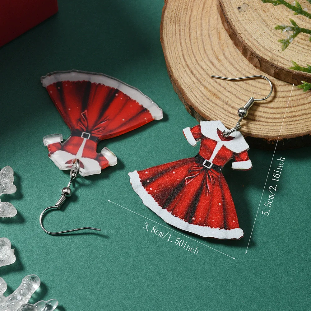 Christmas Carnival Party Elegant Fashion Acrylic Doublesided Earrings - Image 7