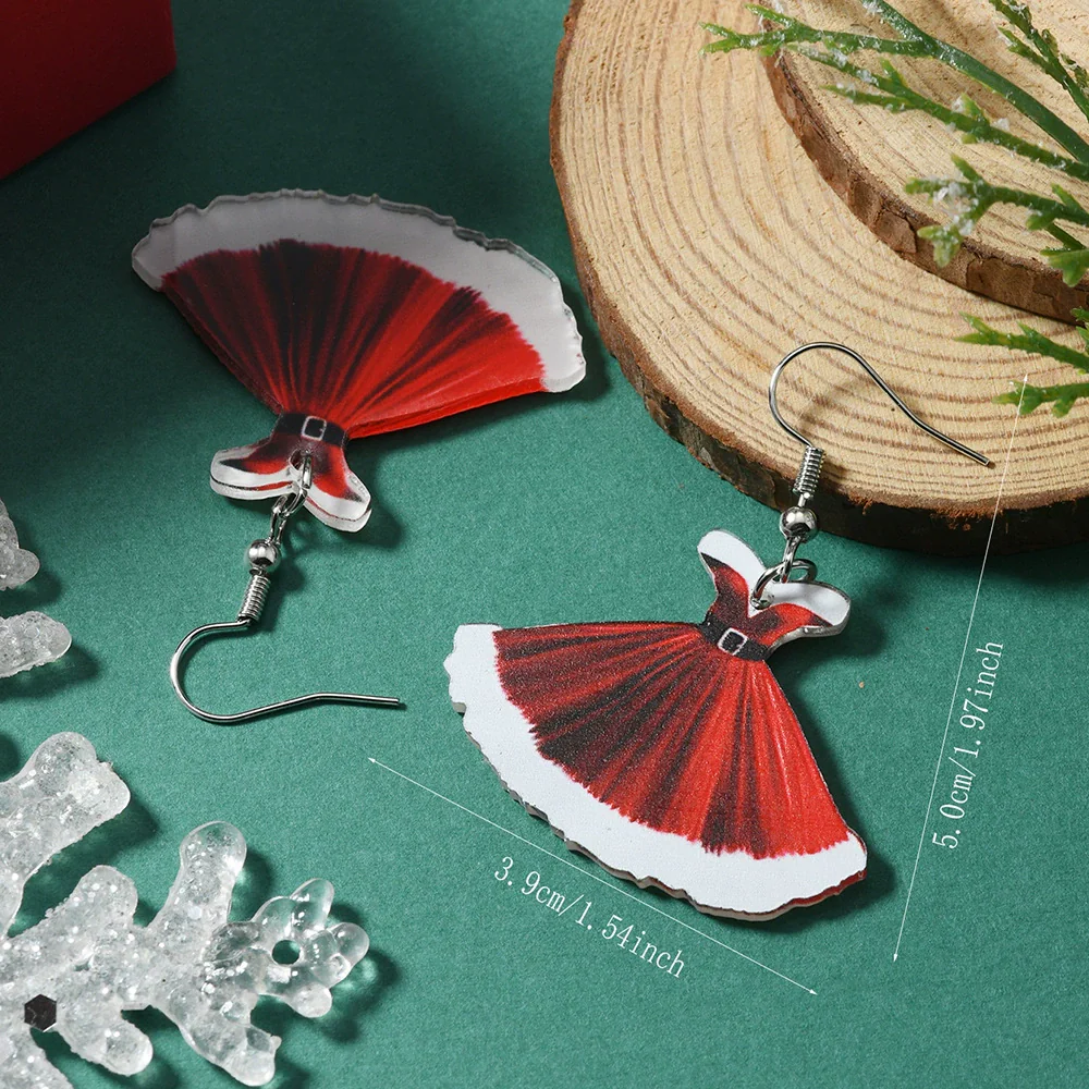 Christmas Carnival Party Elegant Fashion Acrylic Doublesided Earrings - Image 8
