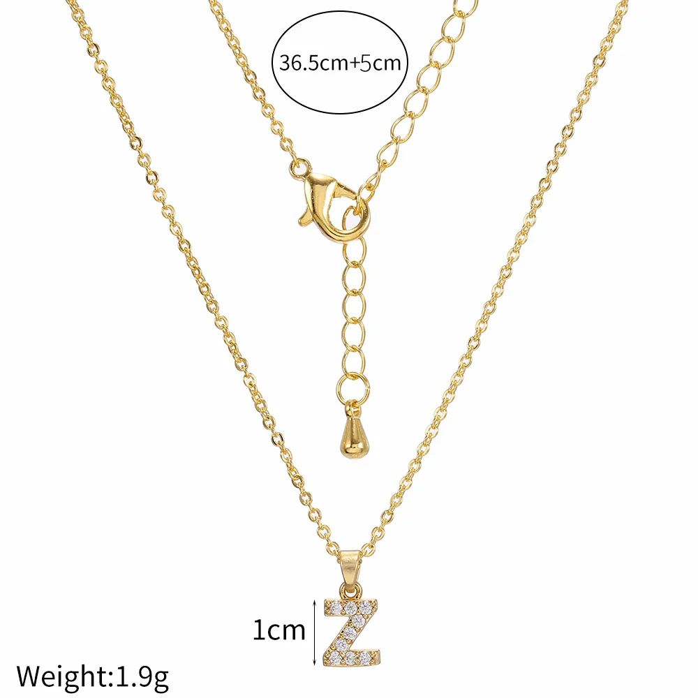 Clavicle Necklace Ecofriendly Brass With Letters Numbers Text Pattern And Diamond Styling - Image 5