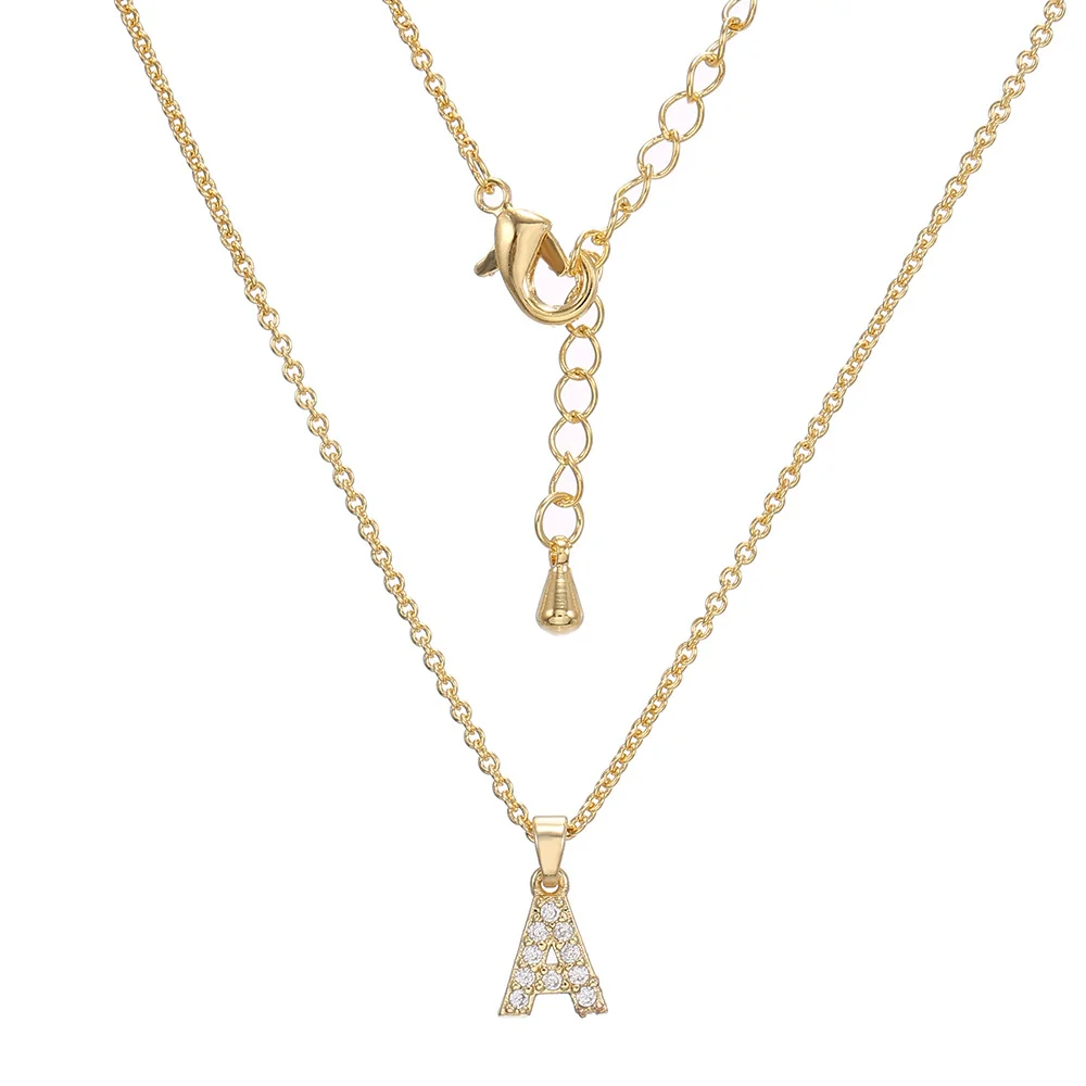 Clavicle Necklace Ecofriendly Brass With Letters Numbers Text Pattern And Diamond Styling - Image 6
