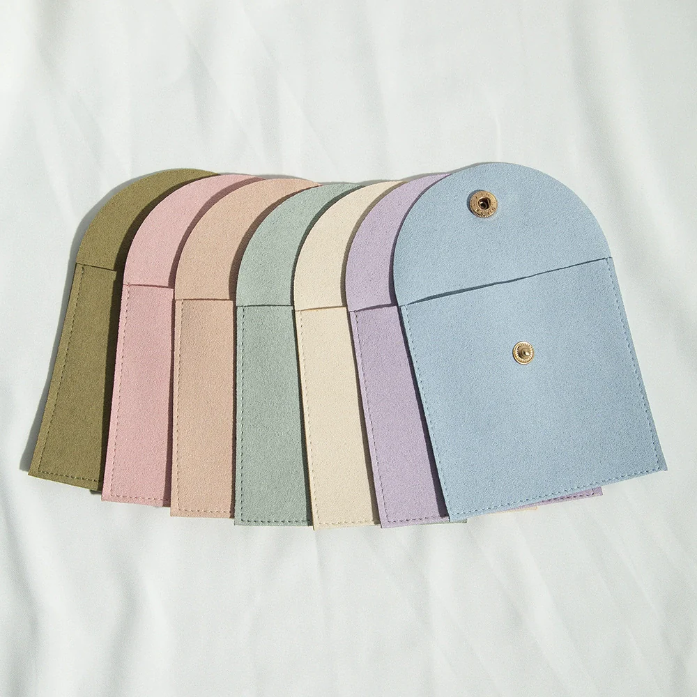 Cloth Jewelry Bag With Curved Snaps For Earrings Packaging - Image 2