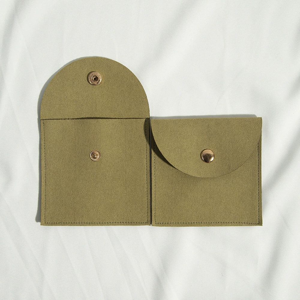 Cloth Jewelry Bag With Curved Snaps For Earrings Packaging - Image 6
