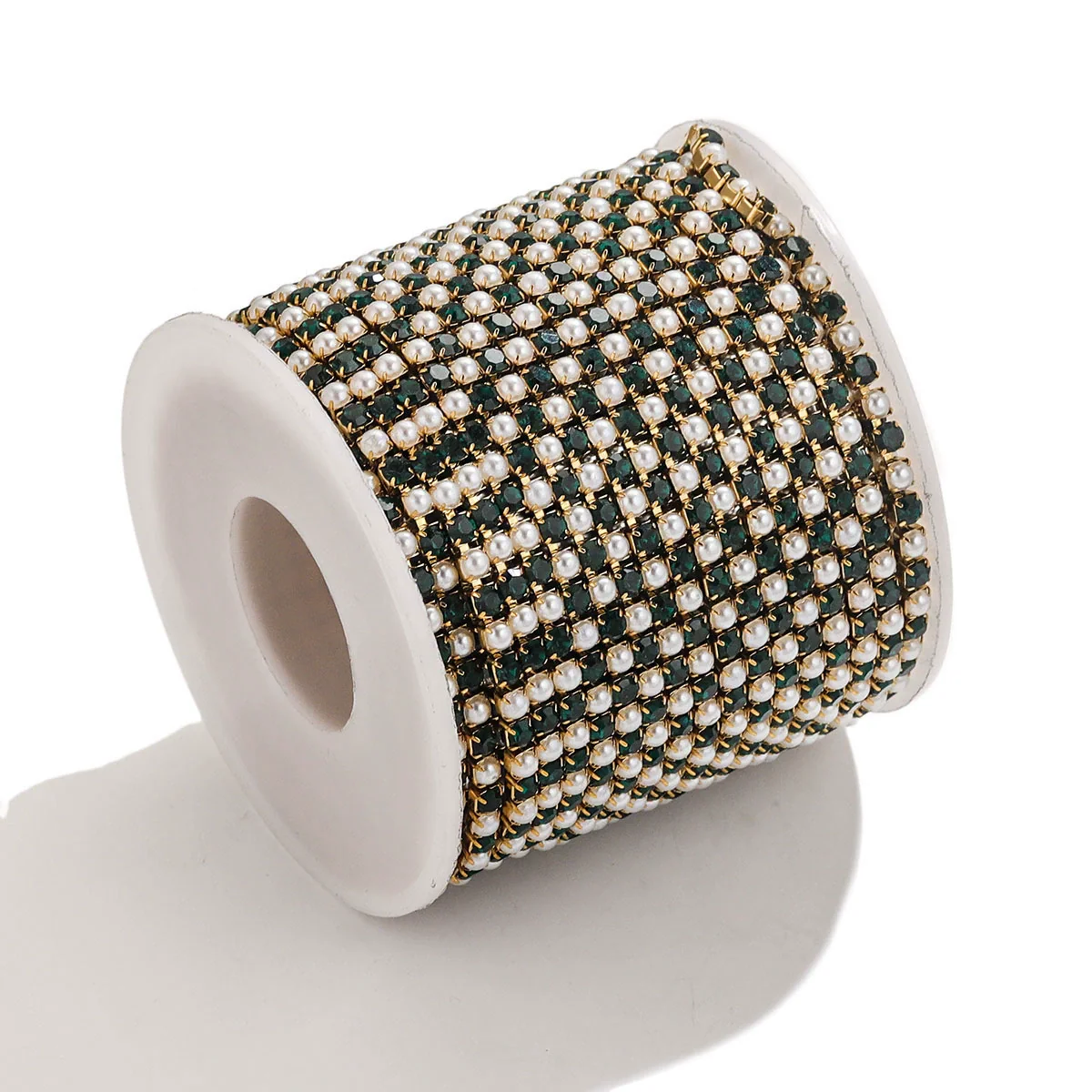 Clothing Accessories Stainless Steel Crystal Pearl Claw Chain Square Electroplated Jewelry Chain - Image 13