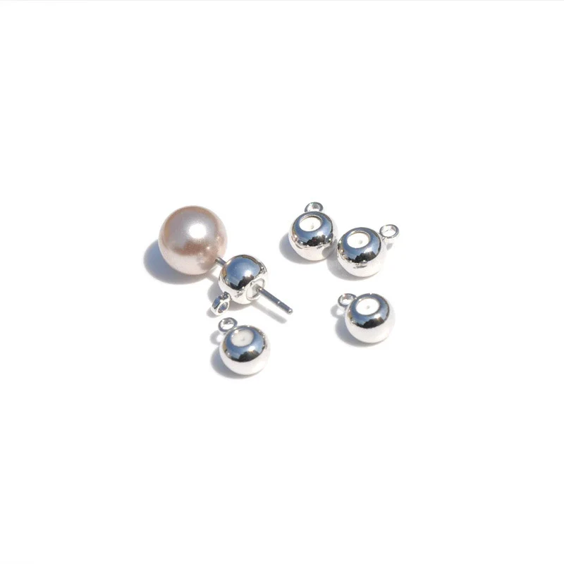Copper Ball Ear Plug And Stud Handmade Jewelry With 14K Gold Electroplated Treatment - Image 6