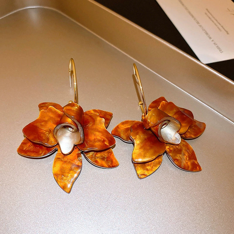 Copper Electroplated Geometric Bow Tassel Women's Earrings - Image 17