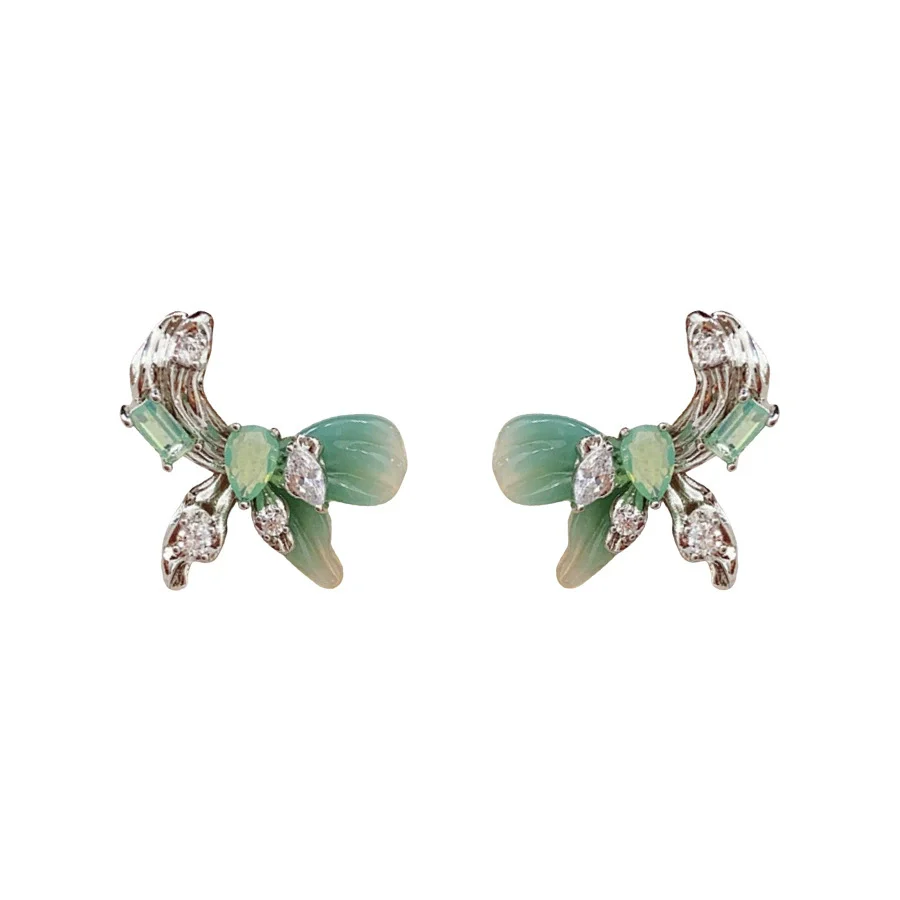 Copper Electroplated Geometric Bow Tassel Women's Earrings - Image 5