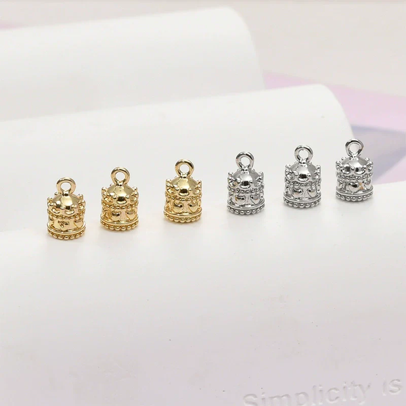 Copper Electroplated Geometric Zircon Carousel Box Jewelry Pendant Accessories - Image 4