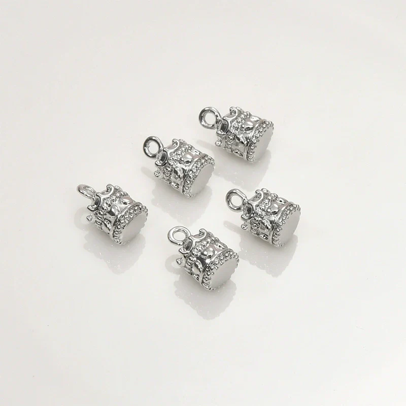 Copper Electroplated Geometric Zircon Carousel Box Jewelry Pendant Accessories - Image 7