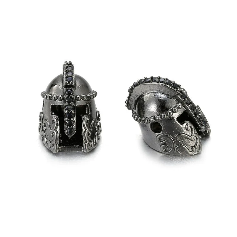 Copper Electroplated Zircon Spartan Warrior Helmet Beaded Woven Bracelet Accessories - Image 6