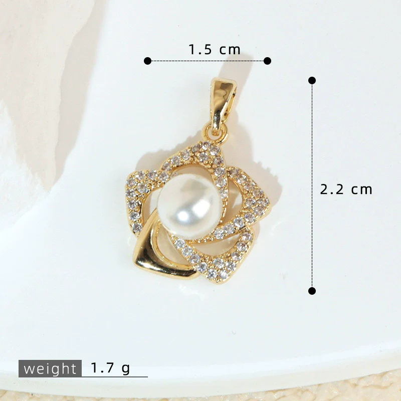 Copper Geometric Micropaved Jewelry Accessories Pendant For Women - Image 13