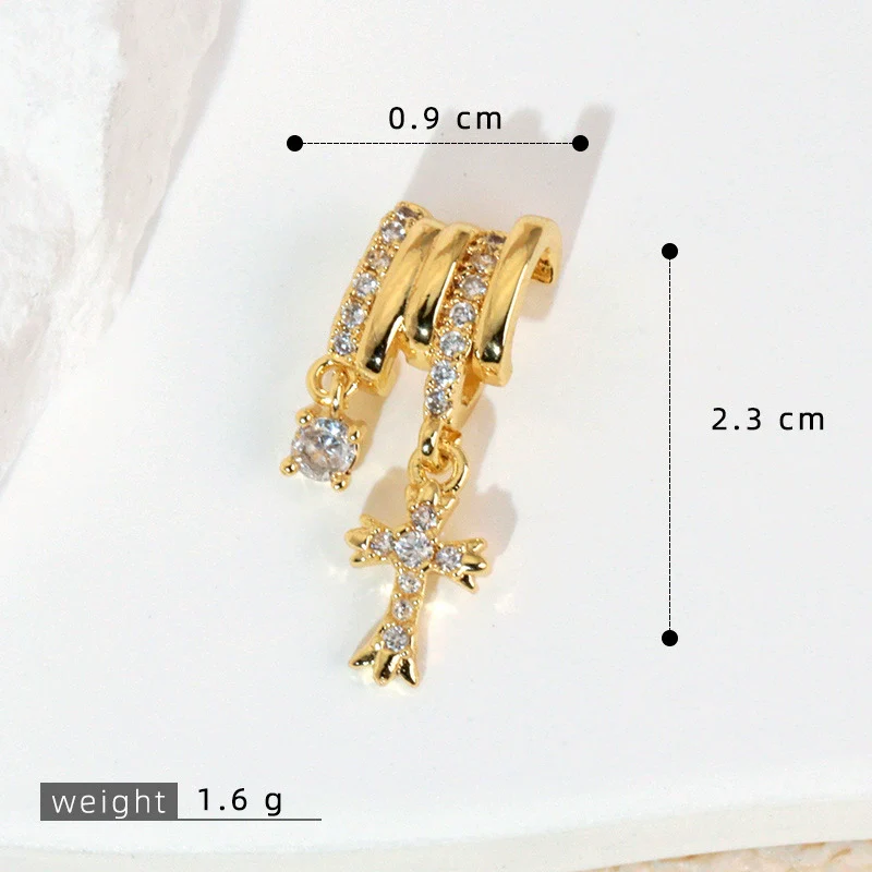 Copper Jewelry Diy Accessories Inlaid Zircon Tassel Spacer Beads Crystal Necklace Bracelet Electroplated Minimalist Plants Flowers Style - Image 16