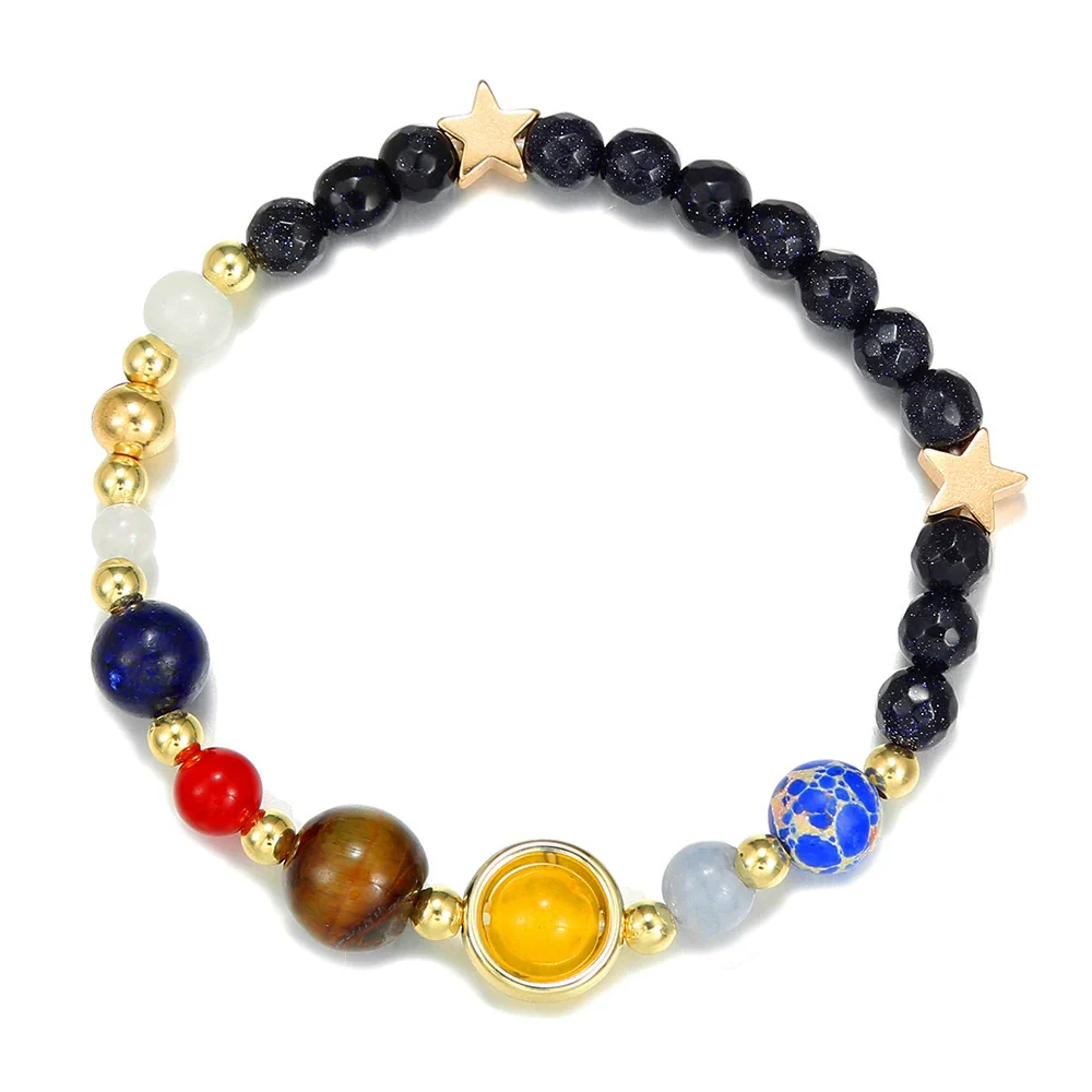 Couple Bracelet Volcanic Stone Lapis Geometric Style Electroplated Jewelry - Image 14