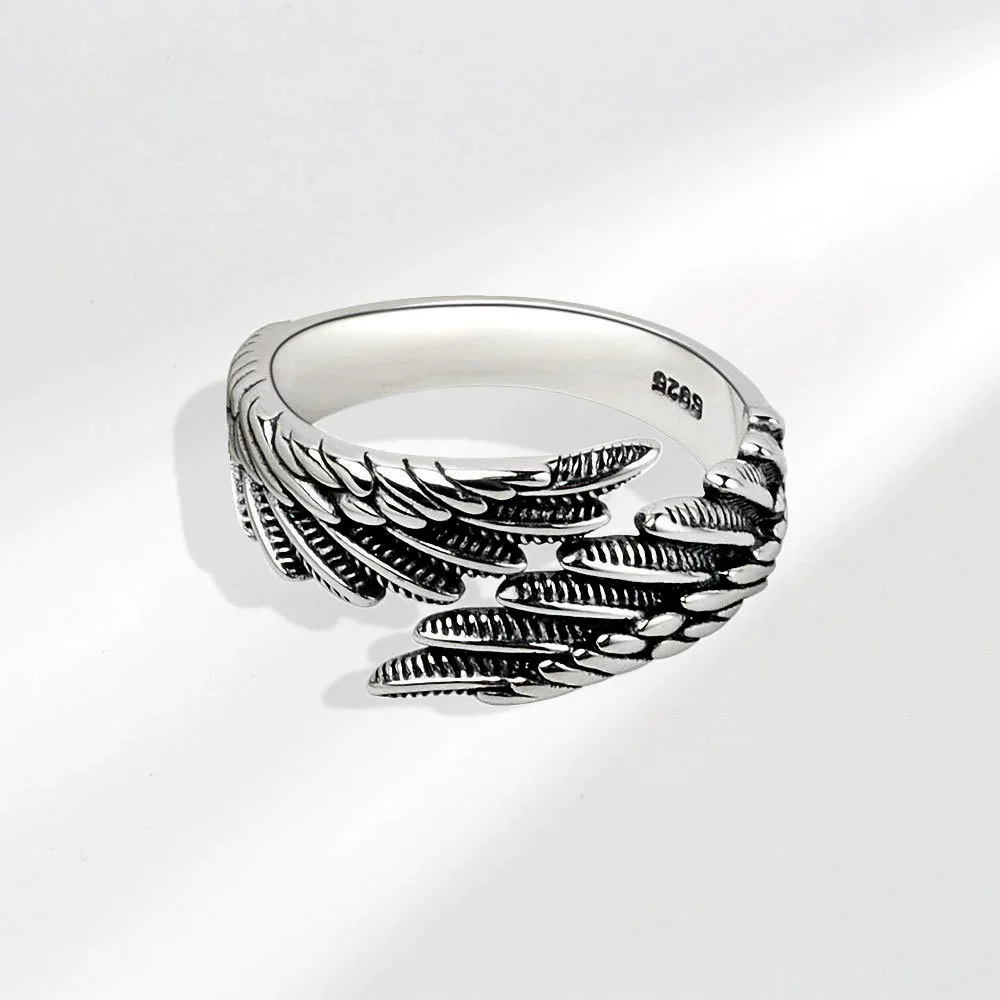 Couple Ring Angel And Devil Wings Retro Style Copper Electroplated - Image 7