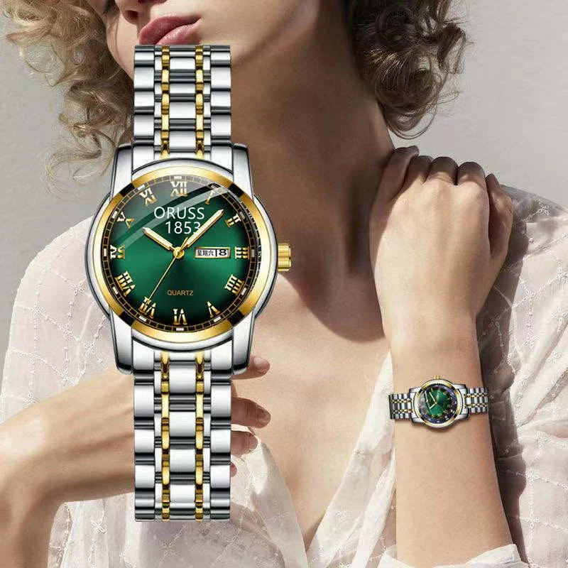 Couple's Leisure Quartz Watch With Alloy Case And Stainless Steel Strap - Image 5