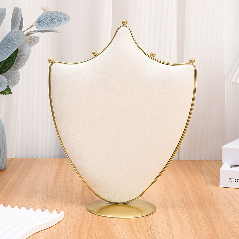 Creative Metal And Suede Jewelry Rack Highend Splicing Style For Ring Necklace Bracelet Pendant - Image 10