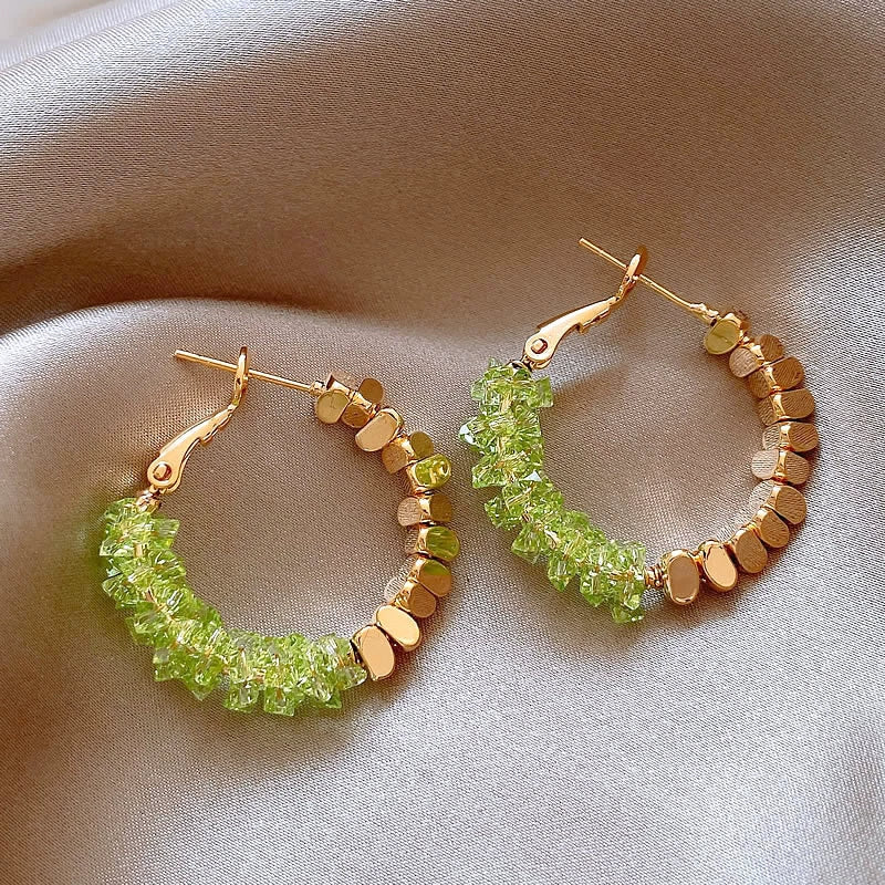 Crystal Colorful Flower Earrings Forest Style For Women - Image 13