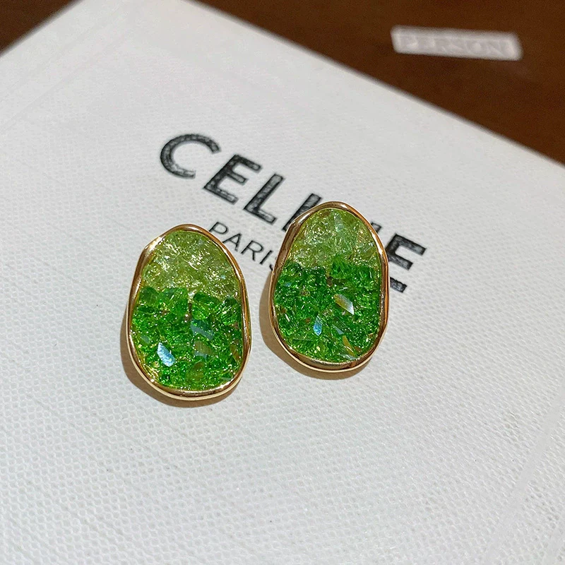 Crystal Colorful Flower Earrings Forest Style For Women - Image 7