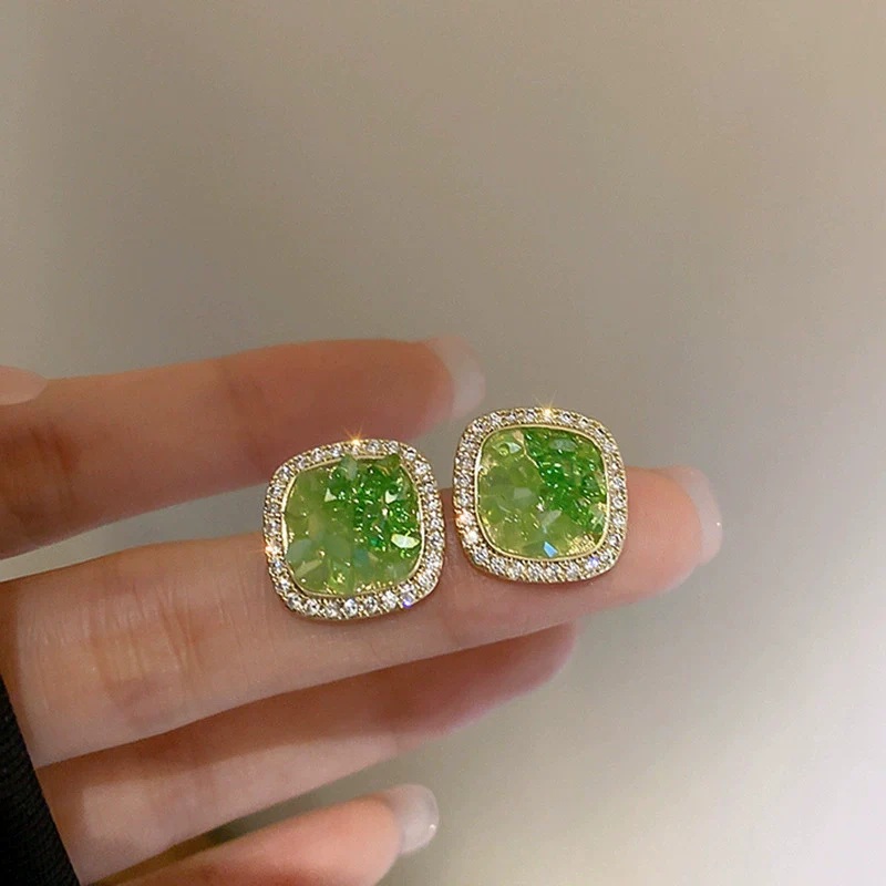 Crystal Colorful Flower Earrings Forest Style For Women - Image 8