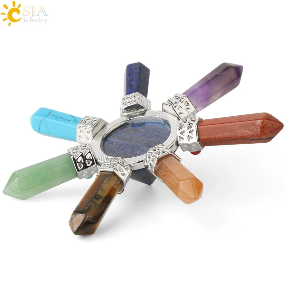 Decorative Jewelry Natural Crystal Cone Obsidian Amethyst Unisex Necklace - Image 3
