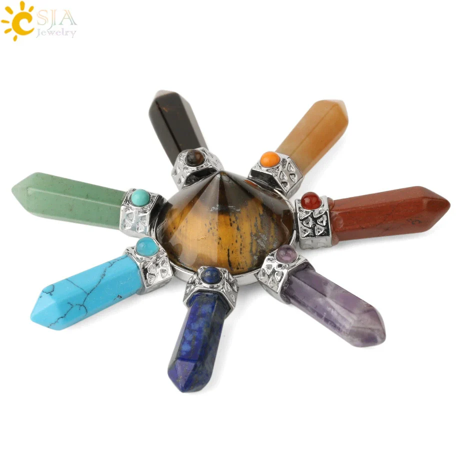 Decorative Jewelry Natural Crystal Cone Obsidian Amethyst Unisex Necklace - Image 7