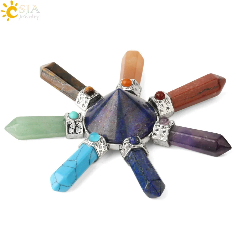 Decorative Jewelry Natural Crystal Cone Obsidian Amethyst Unisex Necklace - Image 9