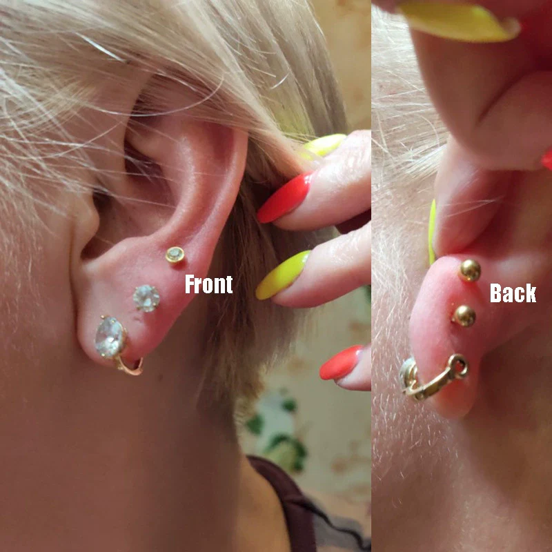 Disposable Ear Piercing Device 316L Stainless Steel Geometric Style Electroplated Unisex - Image 3