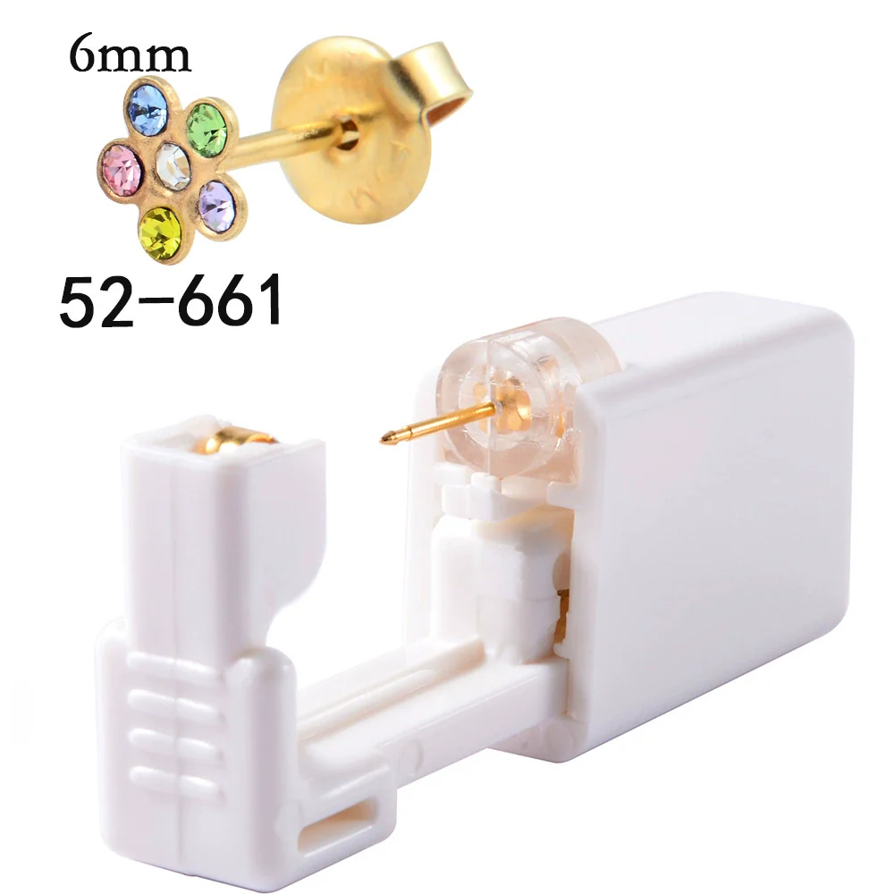 Disposable Lowpain Ear Piercing Gun 316L Stainless Steel Flower Ear Stud Simple Style Unisex - Image 12