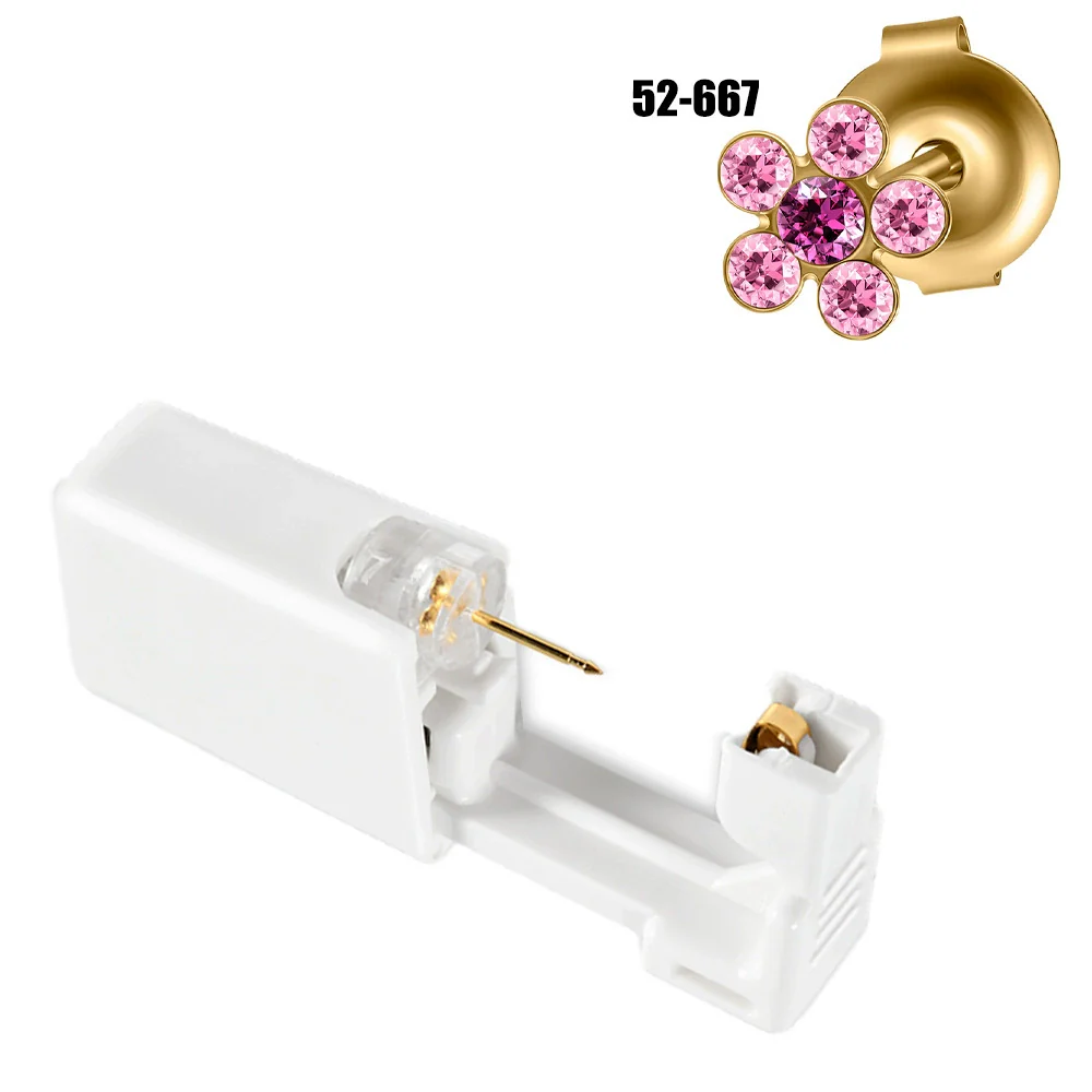 Disposable Lowpain Ear Piercing Gun 316L Stainless Steel Flower Ear Stud Simple Style Unisex - Image 16