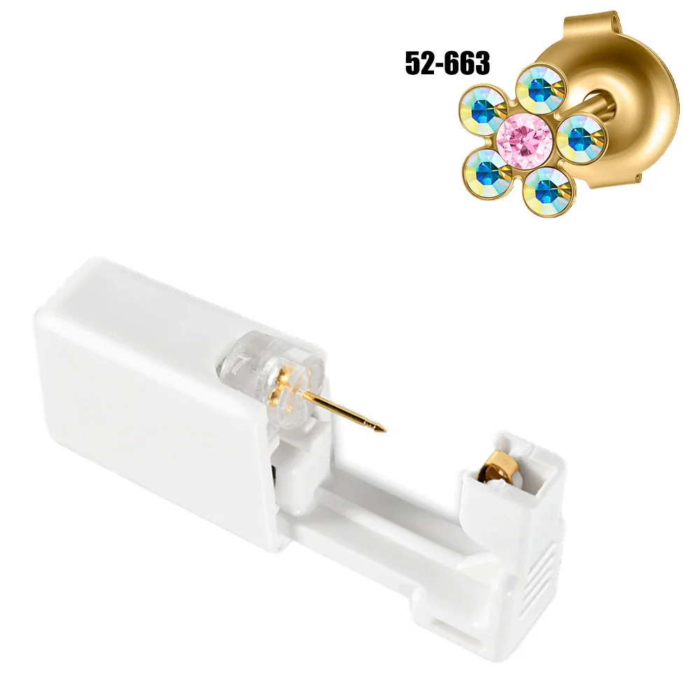 Disposable Lowpain Ear Piercing Gun 316L Stainless Steel Flower Ear Stud Simple Style Unisex - Image 19