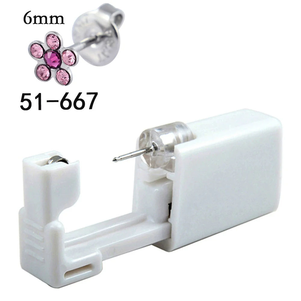 Disposable Lowpain Ear Piercing Gun 316L Stainless Steel Flower Ear Stud Simple Style Unisex - Image 7