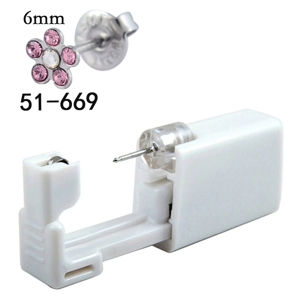 Disposable Lowpain Ear Piercing Gun 316L Stainless Steel Flower Ear Stud Simple Style Unisex - Image 9