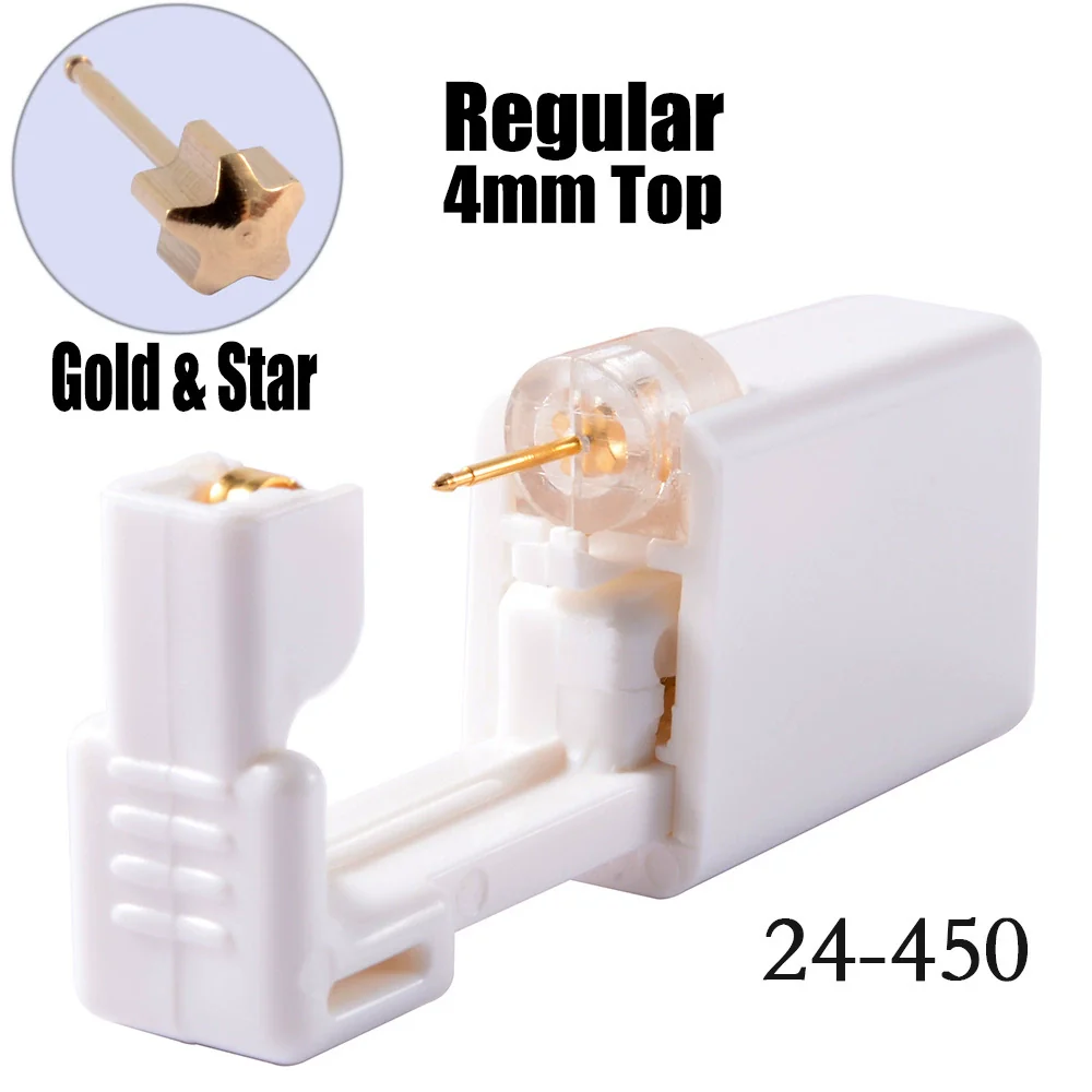 Disposable Lowpain Ear Piercing Gun 316L Stainless Steel Geometric Electroplated Ear Piercing Tool - Image 10