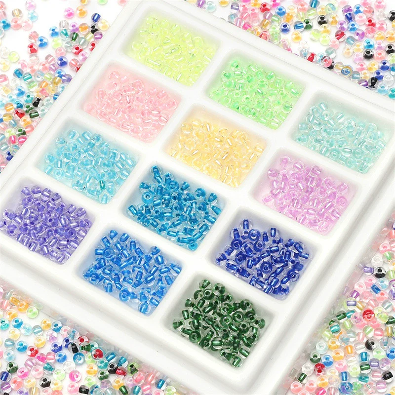 Diy Handmade Glass Beads Material For Bracelet And Mobile Phone Chain Transparent Dyed Core Silk Dopamine Style - Image 4