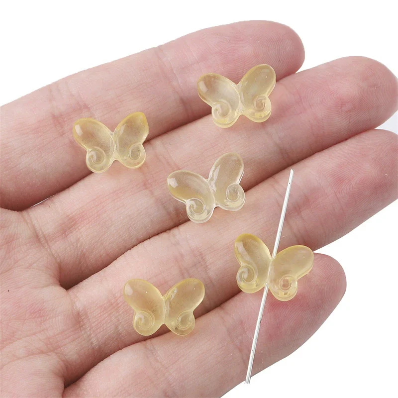 Diy Handmade Glass Beads With Butterfly Pattern For Hairpin Bracelet Tassel Making - Image 8