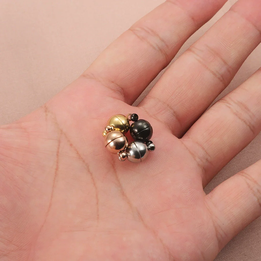 Diy Jewelry Accessories Magnet Buckle Loose Beads Stainless Steel Electroplated - Image 2