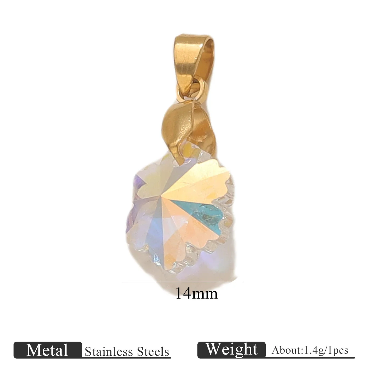 Diy Jewelry Accessories Stainless Steel Crystal Pendant With Starfish Fivepointed Star Heartshaped Electroplated - Image 11