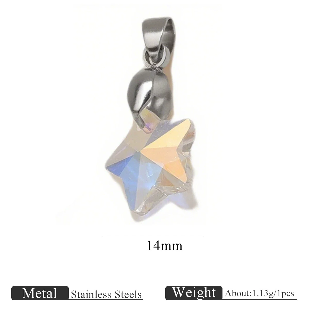 Diy Jewelry Accessories Stainless Steel Crystal Pendant With Starfish Fivepointed Star Heartshaped Electroplated - Image 16