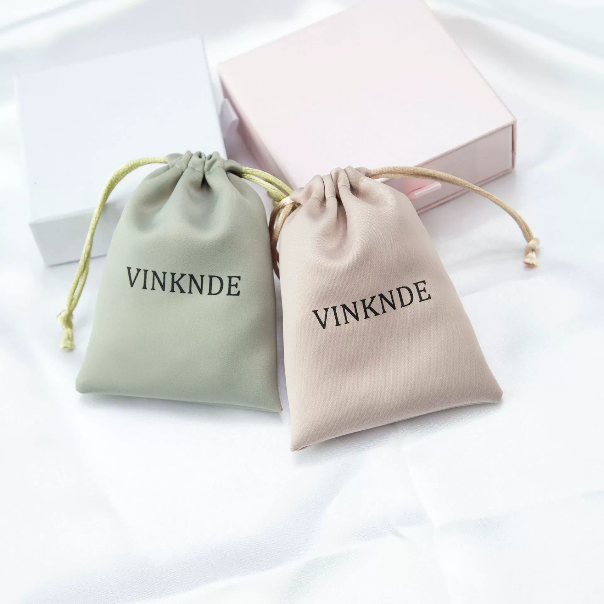 Drawstring Satin Silk Jewelry Storage Bag - Image 2