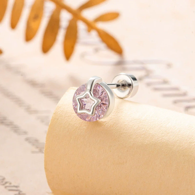 Ear Bone Nail Metal Geometric Hollow Star Inlaid With Zircon Fashion Style - Image 6