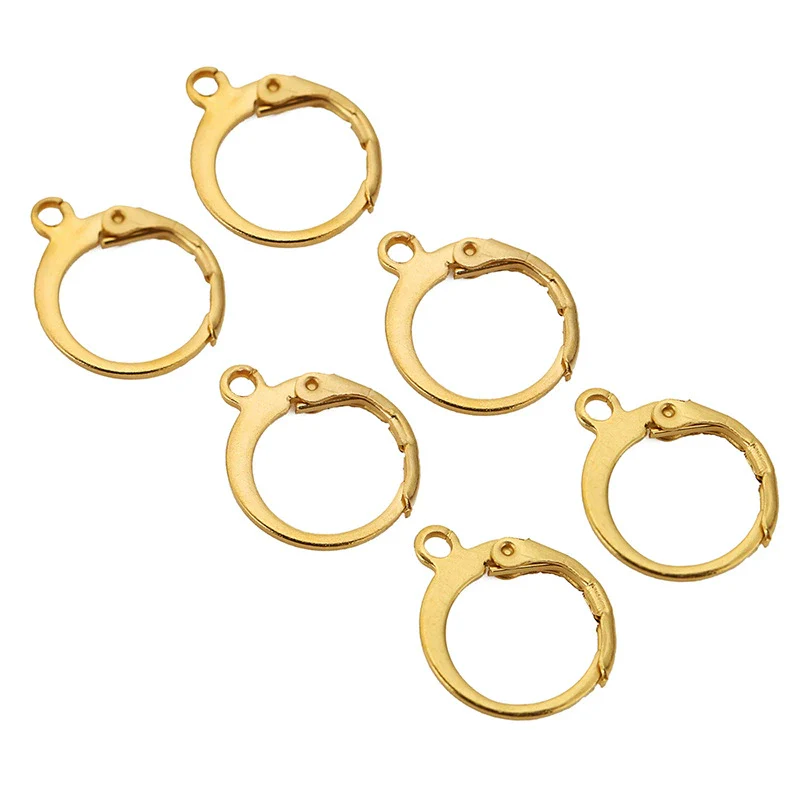Ear Clips Stainless Steel Electroplated Round Geometric Glossy Earring Accessories - Image 5